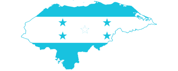 Flag map of Honduras