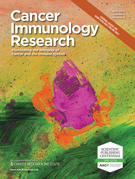 Cancer Immunology Research Cover Image for Volume 4, Issue 4