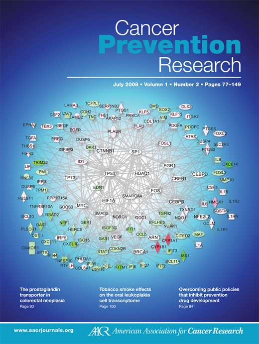 Cancer Prevention Research Cover Image for Volume 1, Issue 2
