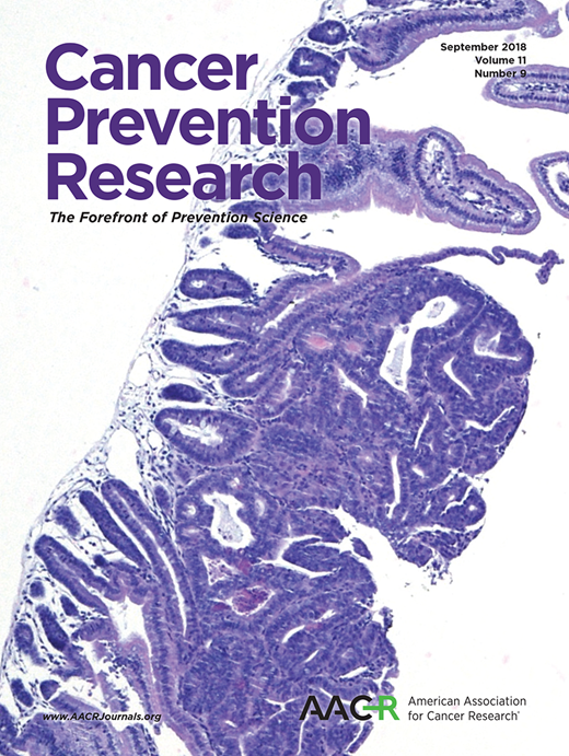 Cancer Prevention Research Cover Image for Volume 11, Issue 9