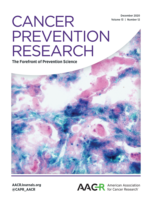Cancer Prevention Research Cover Image for Volume 13, Issue 12