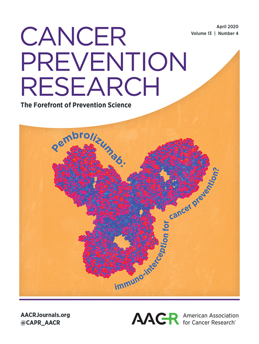 Cancer Prevention Research Cover Image for Volume 13, Issue 4