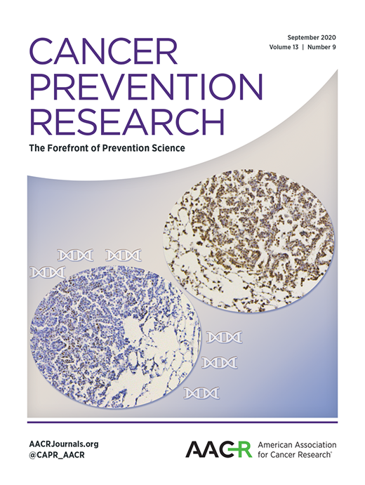 Cancer Prevention Research Cover Image for Volume 13, Issue 9