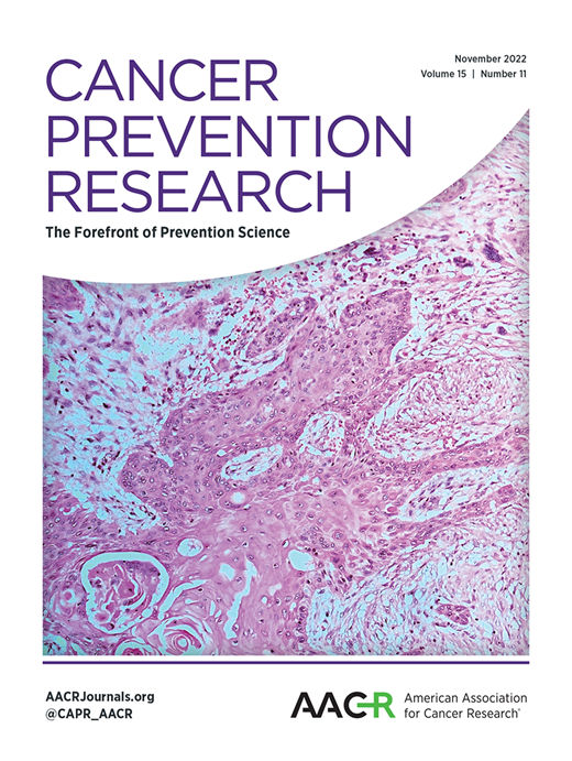 Cancer Prevention Research Cover Image for Volume 15, Issue 11