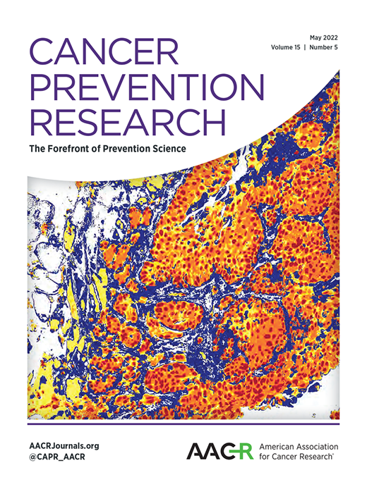Cancer Prevention Research Cover Image for Volume 15, Issue 5