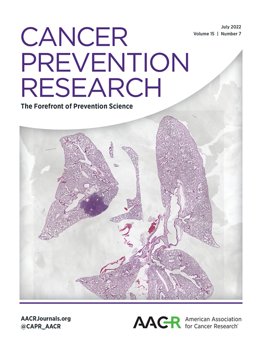 Cancer Prevention Research Cover Image for Volume 15, Issue 7