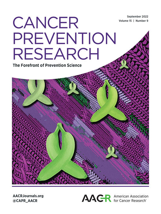 Cancer Prevention Research Cover Image for Volume 15, Issue 9