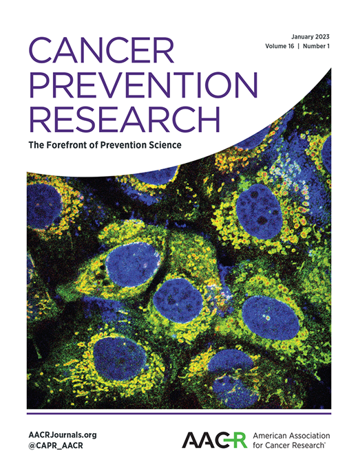 Cancer Prevention Research Cover Image for Volume 16, Issue 1