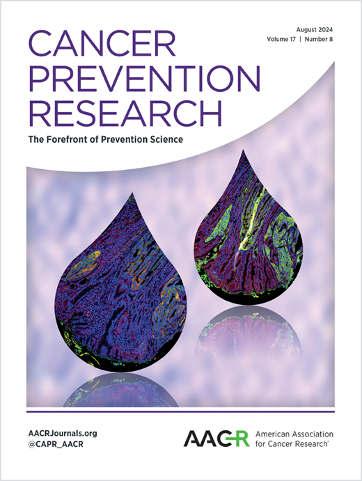 Cancer Prevention Research Cover Image for Volume 17, Issue 8