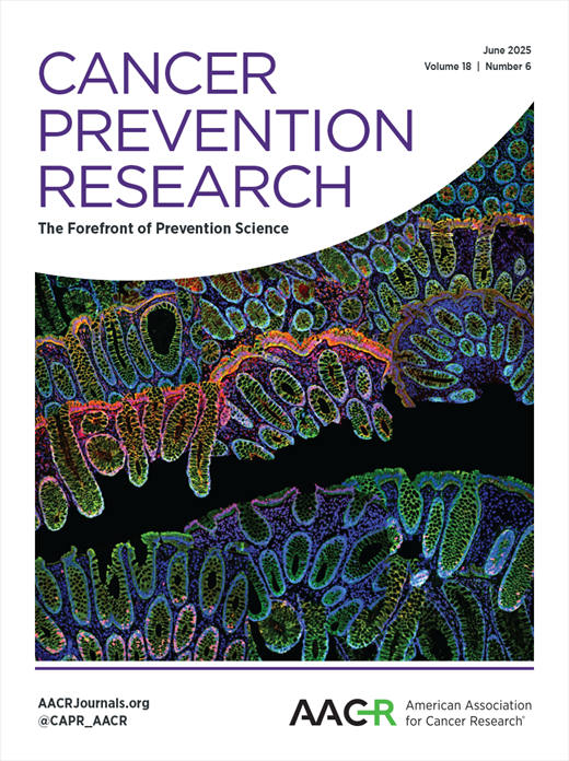 Cancer Prevention Research Cover Image for Volume 18, Issue 6