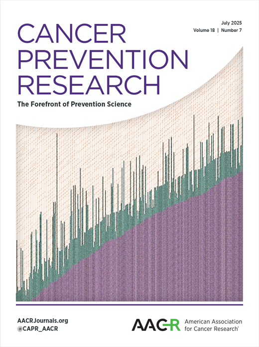 Cancer Prevention Research Cover Image for Volume 18, Issue 7