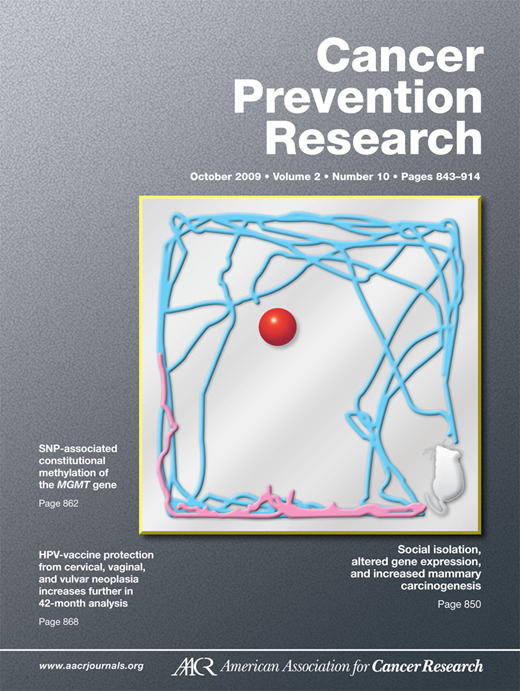 Cancer Prevention Research Cover Image for Volume 2, Issue 10