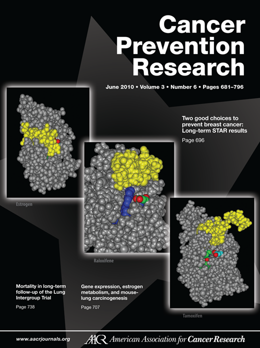 Cancer Prevention Research Cover Image for Volume 3, Issue 6