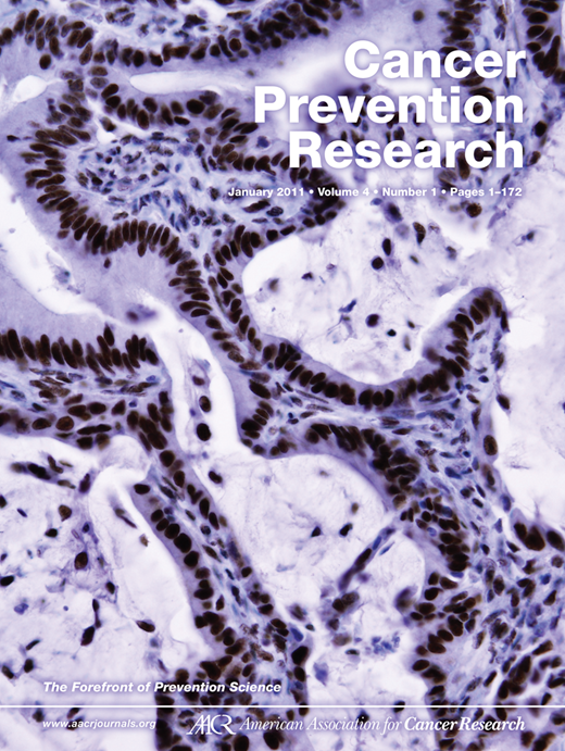 Cancer Prevention Research Cover Image for Volume 4, Issue 1