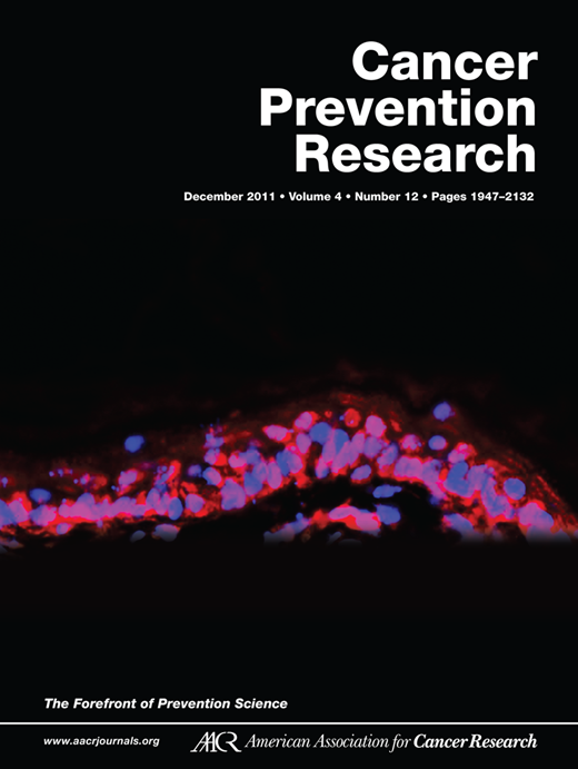 Cancer Prevention Research Cover Image for Volume 4, Issue 12