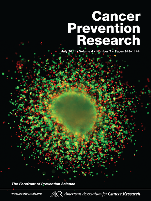 Cancer Prevention Research Cover Image for Volume 4, Issue 7