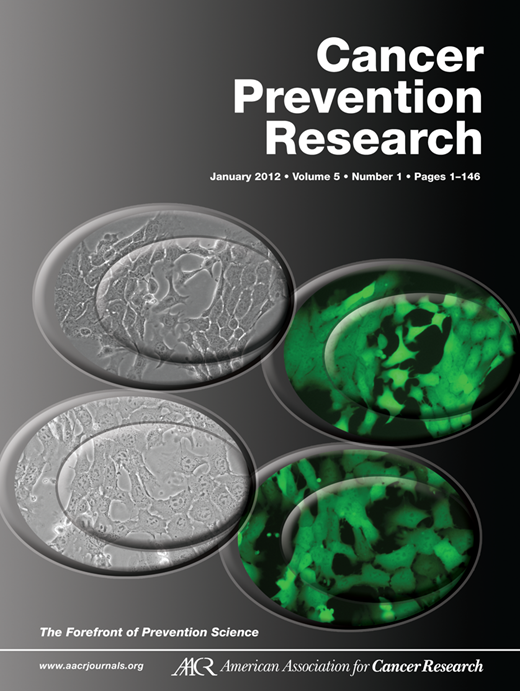 Cancer Prevention Research Cover Image for Volume 5, Issue 1