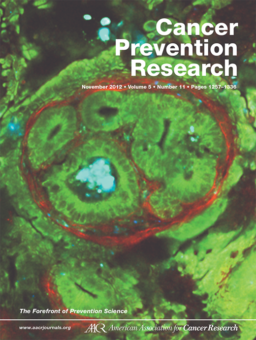 Cancer Prevention Research Cover Image for Volume 5, Issue 11