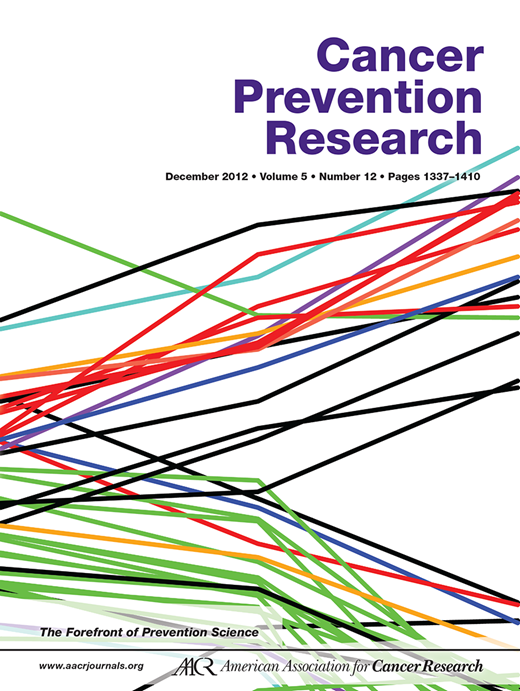 Cancer Prevention Research Cover Image for Volume 5, Issue 12