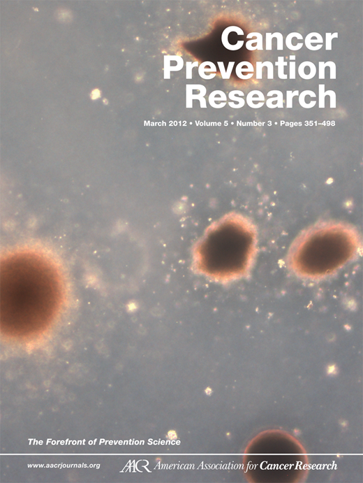 Cancer Prevention Research Cover Image for Volume 5, Issue 3