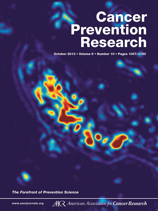 Cancer Prevention Research Cover Image for Volume 6, Issue 10