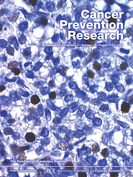 Cancer Prevention Research Cover Image for Volume 6, Issue 11