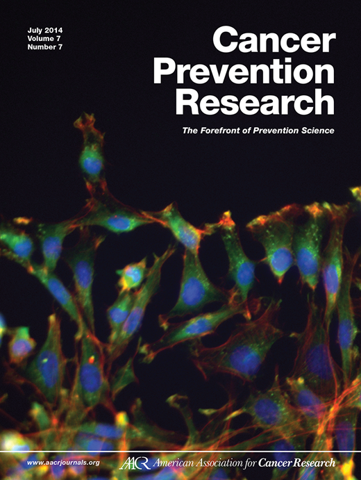 Cancer Prevention Research Cover Image for Volume 7, Issue 7