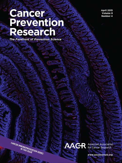 Cancer Prevention Research Cover Image for Volume 8, Issue 4