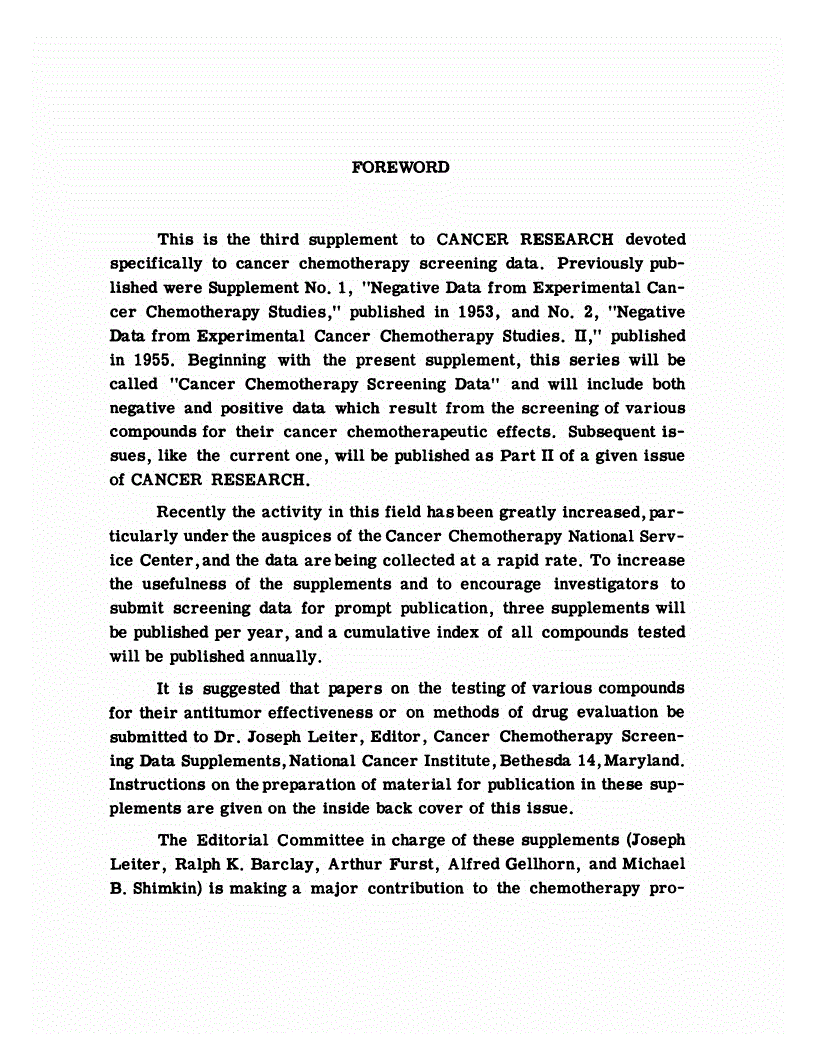 First page of Foreword