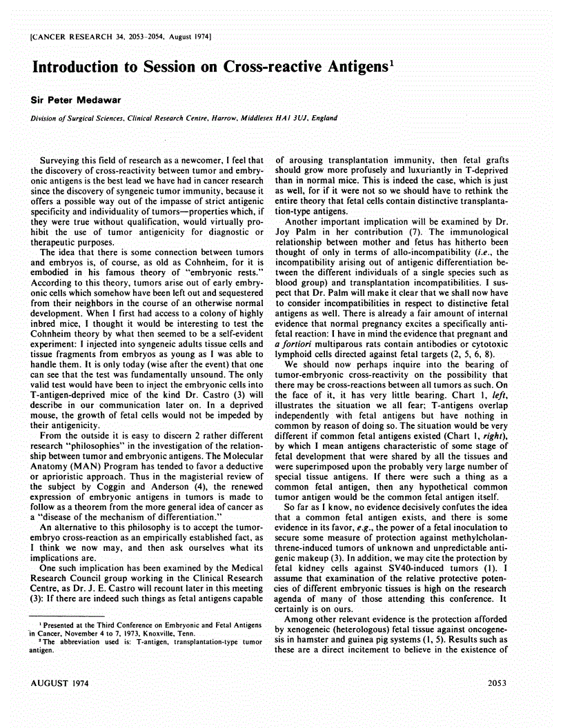 First page of Introduction to Session on Cross-reactive Antigens<xref rid="FN1" ref-type="fn"><sup>1</sup></xref>
