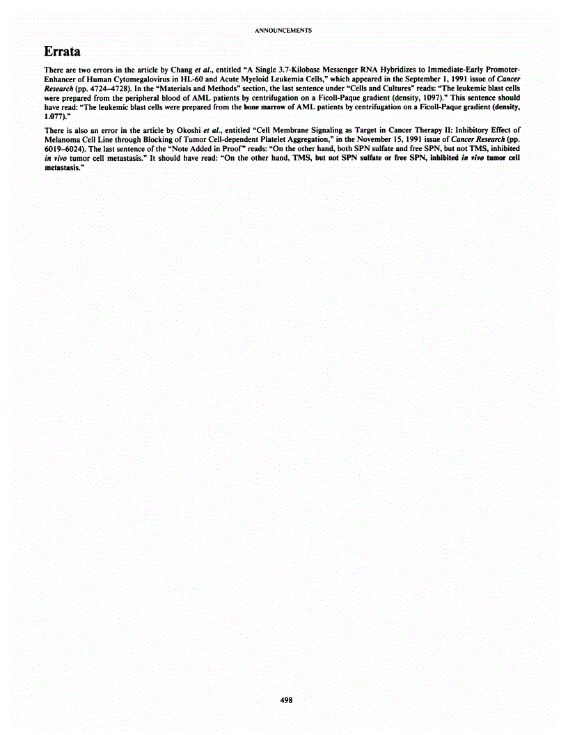 First page of Cell Membrane Signaling as Target in Cancer Therapy II: Inhibitory Effect of Melanoma Cell Line through Blocking of Tumor Cell-dependent Platelet Aggregation