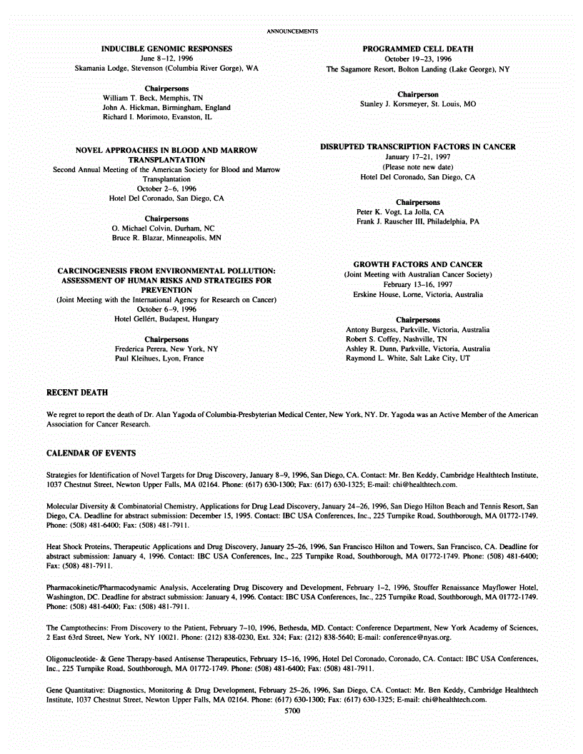 First page of Recent Death