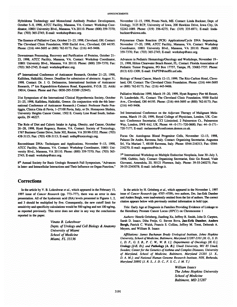 First page of Corrections