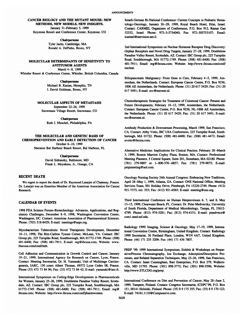 First page of Recent Death