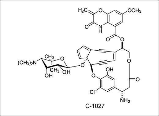 Figure 1. The structure of the enediyne chromophore of C-1027.