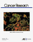 Cancer Research Cover Image for Volume 61, Issue 21