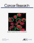 Cancer Research Cover Image for Volume 61, Issue 8