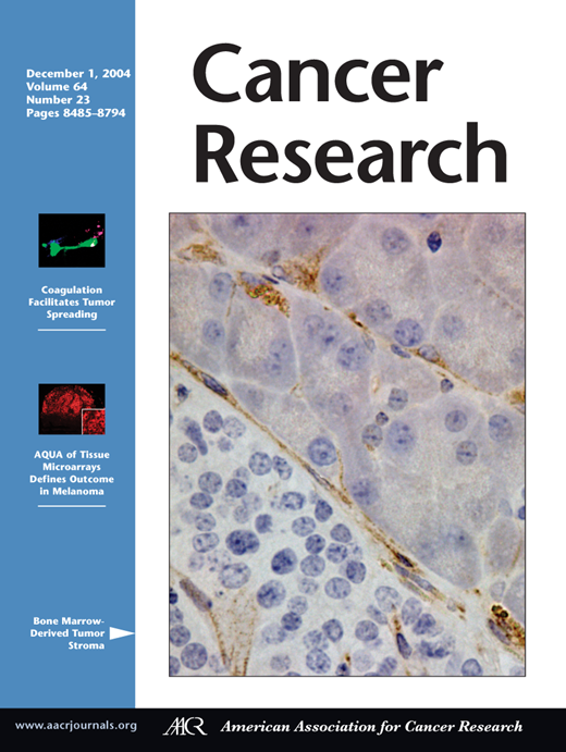 Cancer Research Cover Image for Volume 64, Issue 23