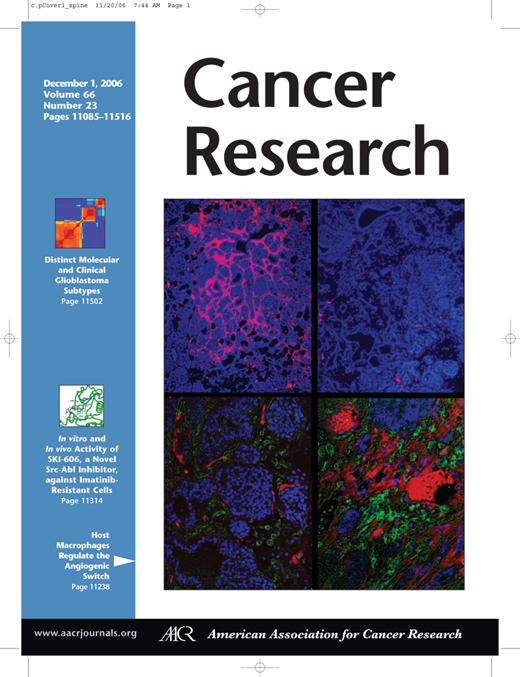 Cancer Research Cover Image for Volume 66, Issue 23