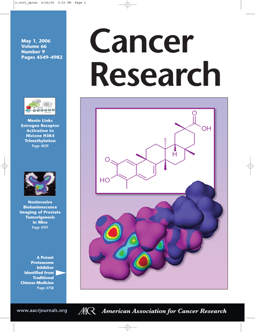 Cancer Research Cover Image for Volume 66, Issue 9