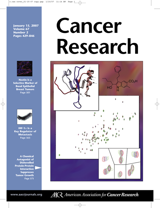 Cancer Research Cover Image for Volume 67, Issue 2