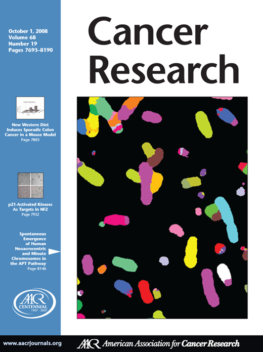 Cancer Research Cover Image for Volume 68, Issue 19
