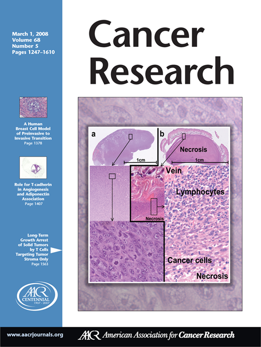 Cancer Research Cover Image for Volume 68, Issue 5