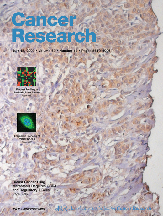 Cancer Research Cover Image for Volume 69, Issue 14