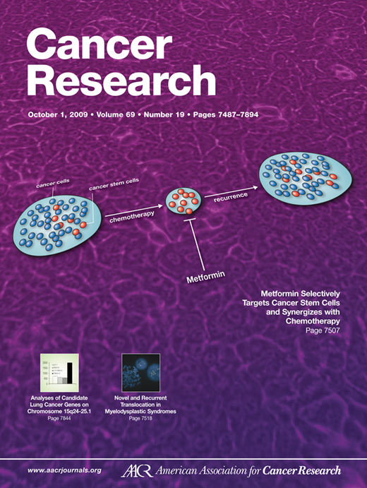 Cancer Research Cover Image for Volume 69, Issue 19