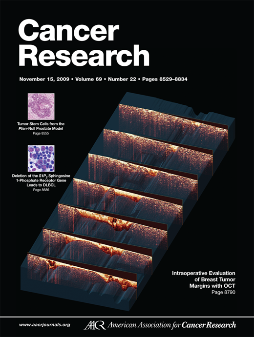 Cancer Research Cover Image for Volume 69, Issue 22