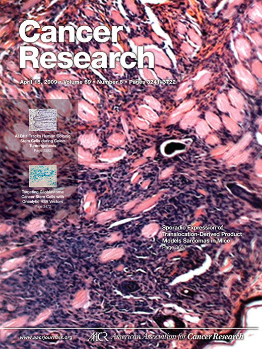 Cancer Research Cover Image for Volume 69, Issue 8