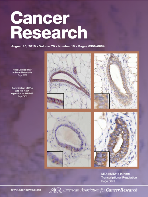 Cancer Research Cover Image for Volume 70, Issue 16