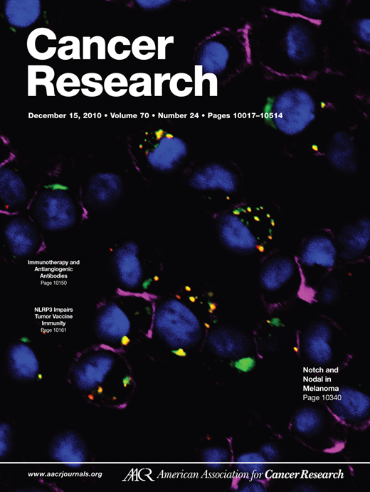 Cancer Research Cover Image for Volume 70, Issue 24