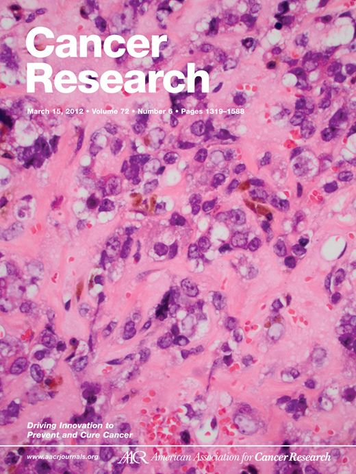 Cancer Research Cover Image for Volume 72, Issue 6
